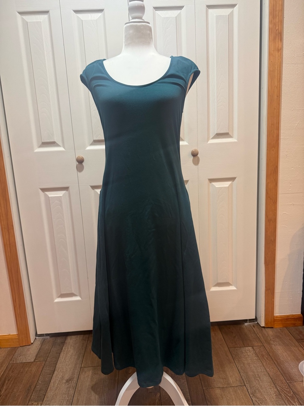 Old Navy Teal Scoop Neck Maxi Dress